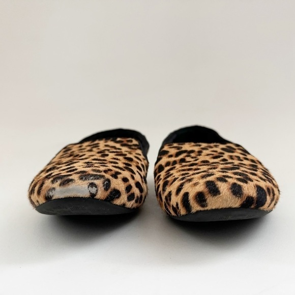 Birdie's Starling Flat Smoking Loafer Shoe Leopard Calf Hair Classic Mobwife 8.5 - Picture 6 of 15